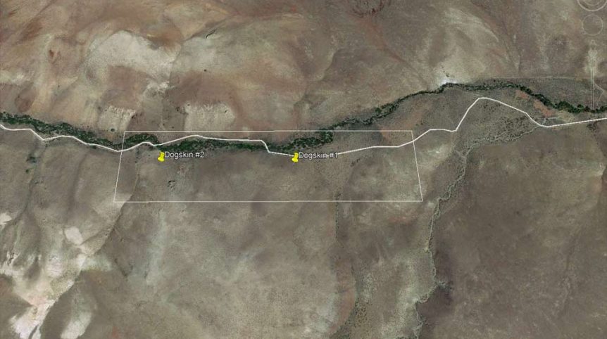 Preacher's Cabin — satellite overview of the claim, Esmeralda County, Nevada