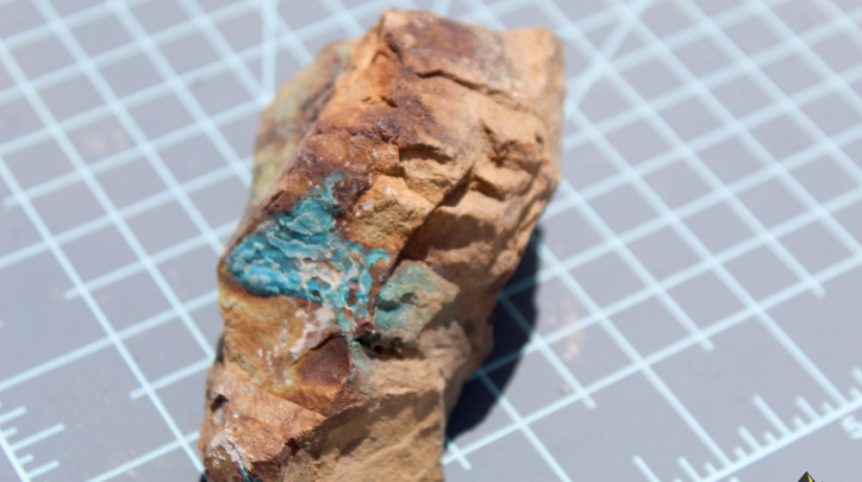 Delano District #2 — ore and gold sample from the claim, Pershing County, Nevada