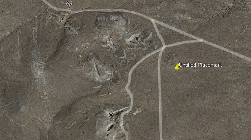 Tungsten One #2 — satellite overview of the claim, Pershing County, Nevada