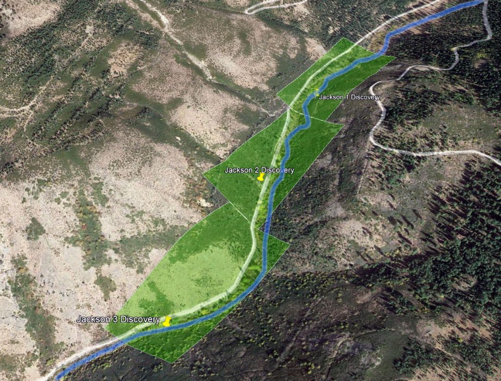 Jackson Ridge — satellite overview of the claim, Plumas County, California