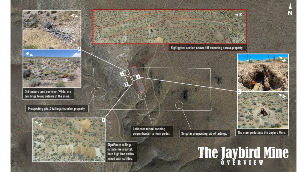 Jaybird Gold Claims — satellite overview of the claim, Churchill County, Nevada