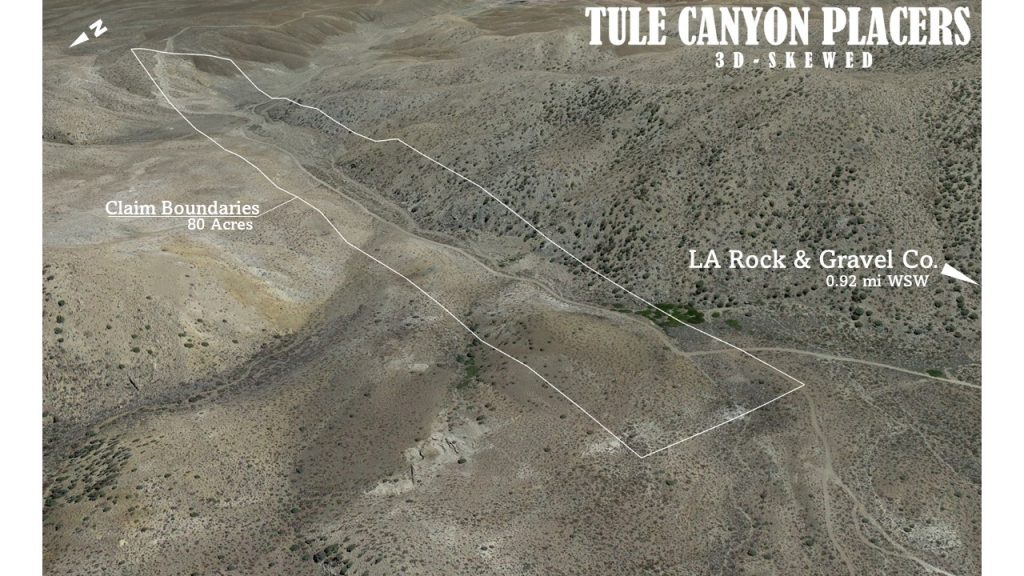 Tule Canyon #2 & #3 — satellite overview of the claim, Esmeralda County, Nevada