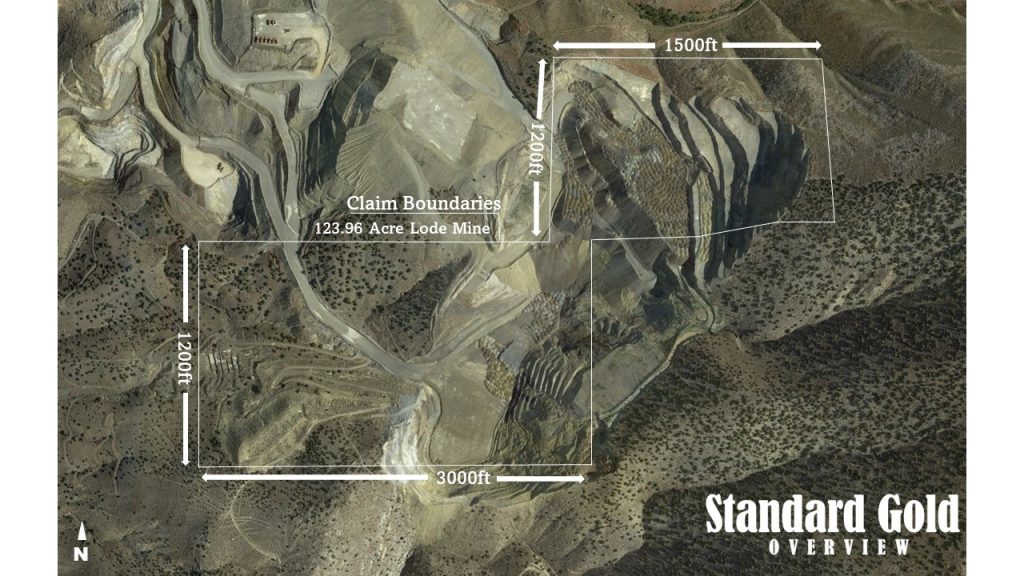 Sierra Gold Placer Mountain — satellite overview of the claim, Sierra County, Nevada
