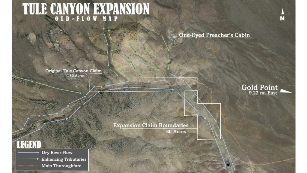Tule Canyon #2 & #3 — claim location and boundary map, Esmeralda County, Nevada