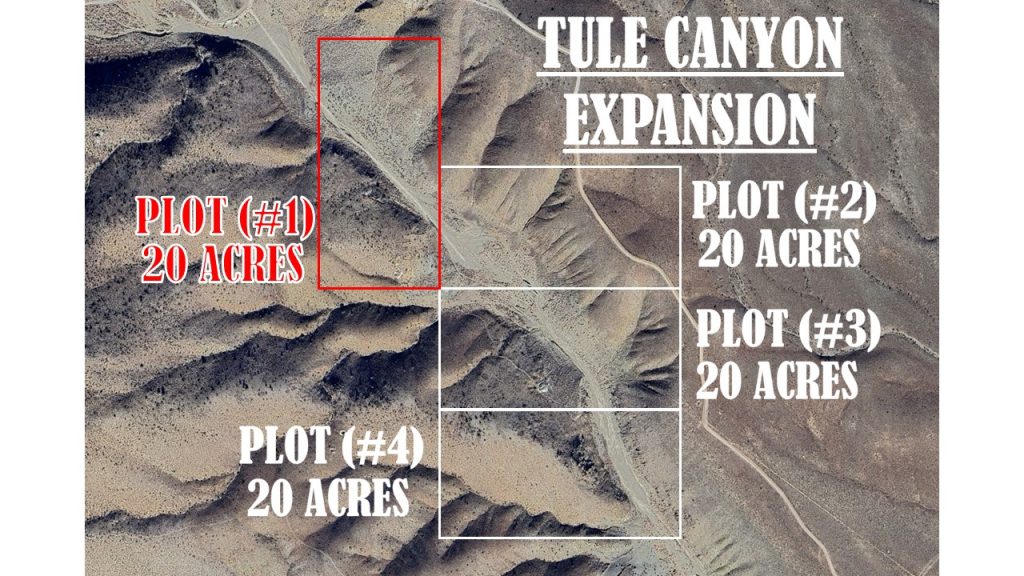 Tule Canyon #2 & #3 — claim location and boundary map, Esmeralda County, Nevada