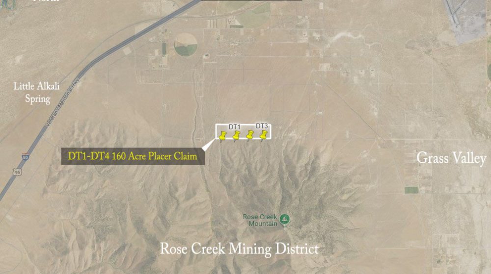 DT1-DT4 — satellite overview of the claim, Humboldt County, Nevada